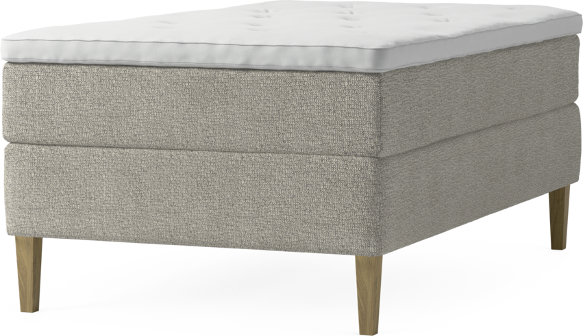 Delux Exclusive - Kontinentalsäng, enkelsäng 120 cm med bäddmadrass och sängben