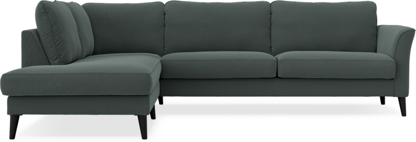 Bridge - 3-sits soffa med divan vänster - Grå