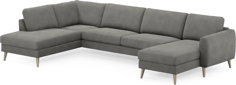 Bridge - 3-sits soffa med divan vänster och schäslong höger - Grå