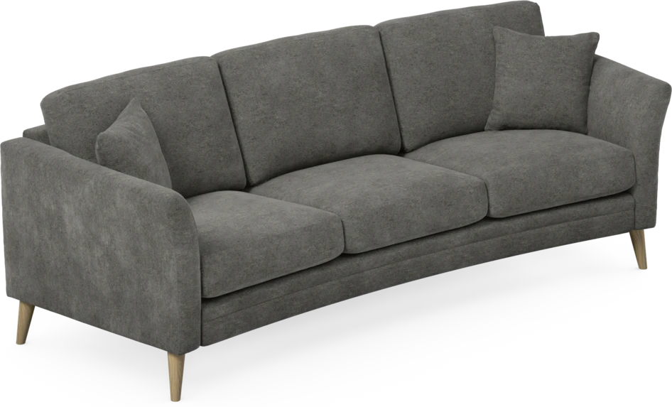 Eden - 3-sits soffa svängd - Grå