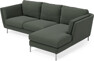 Madison Lux - 2-sits soffa med schäslong höger - Grön