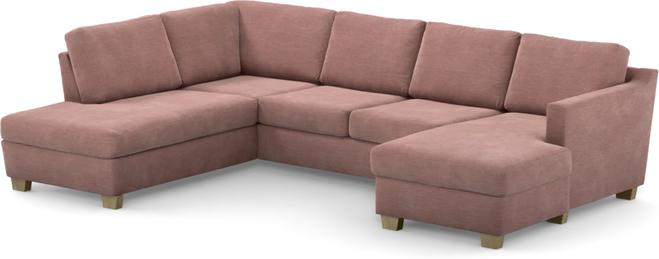 Friday - 3-sits soffa med divan vänster och schäslong höger - Rosa