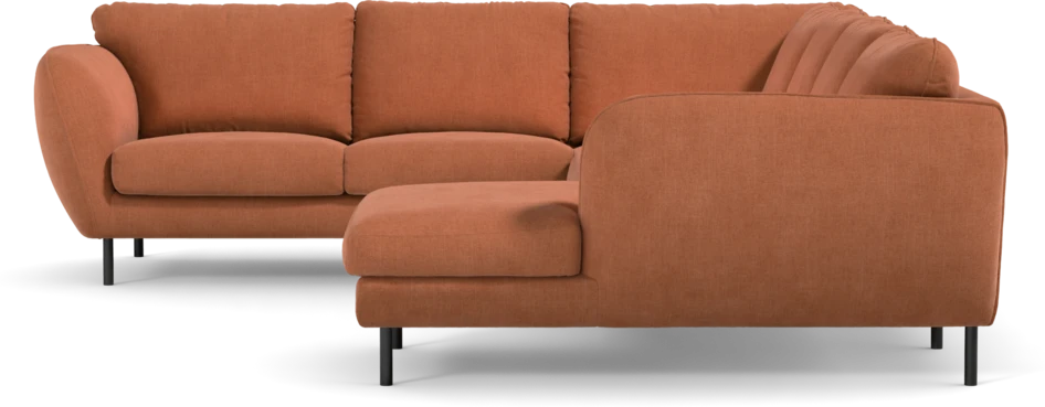 Madison Lux - Hörnsoffa med schäslong höger - Orange