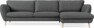 Madison Lux - 3-sits soffa med schäslong höger - Grå