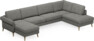 Bridge - 3-sits soffa med schäslong vänster och divan höger - Grå