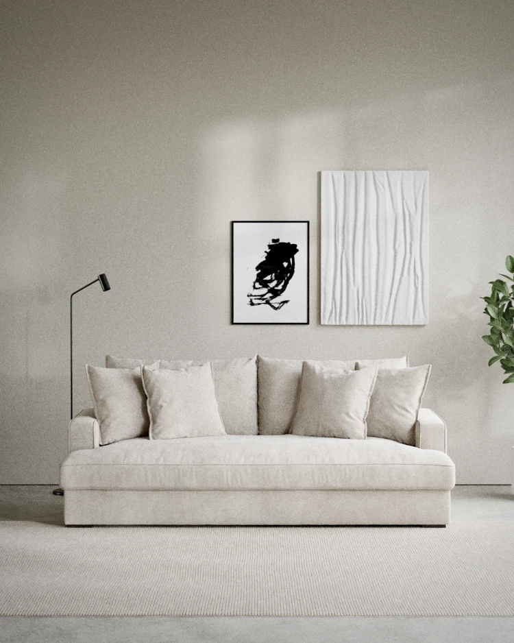 Mila - 3-sits soffa, hel dyna - inspiration
