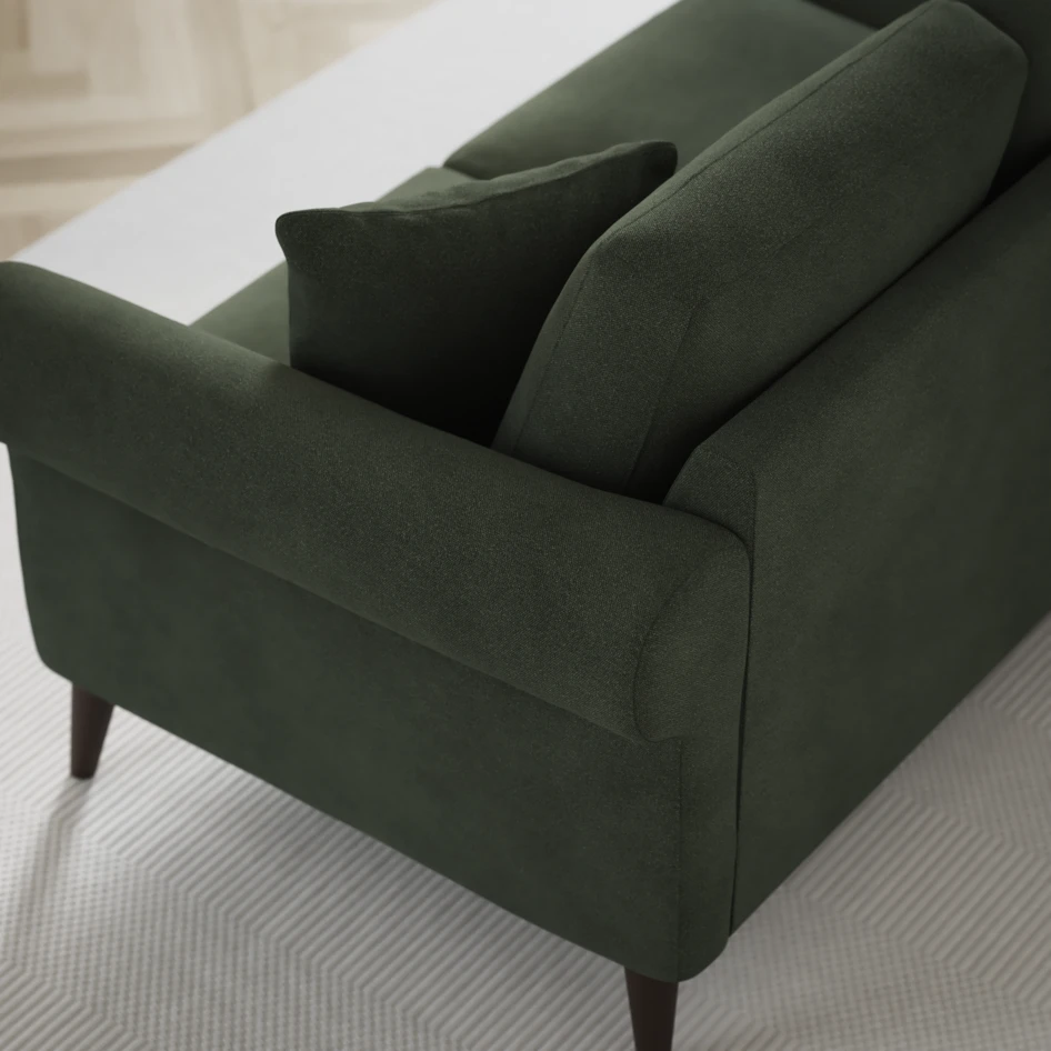 Eden - 3-sits soffa svängd - Grön