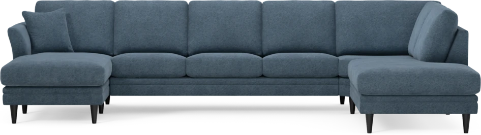 Eden - 3-sits soffa med schäslong vänster och divan höger - Blå