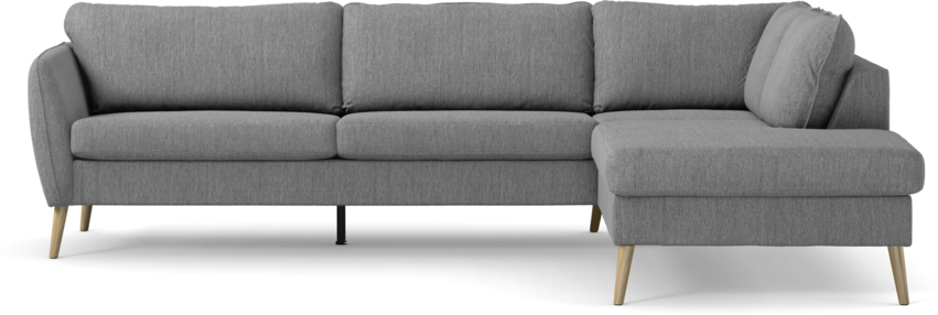 County - 2,5-sits soffa med divan höger - Grå