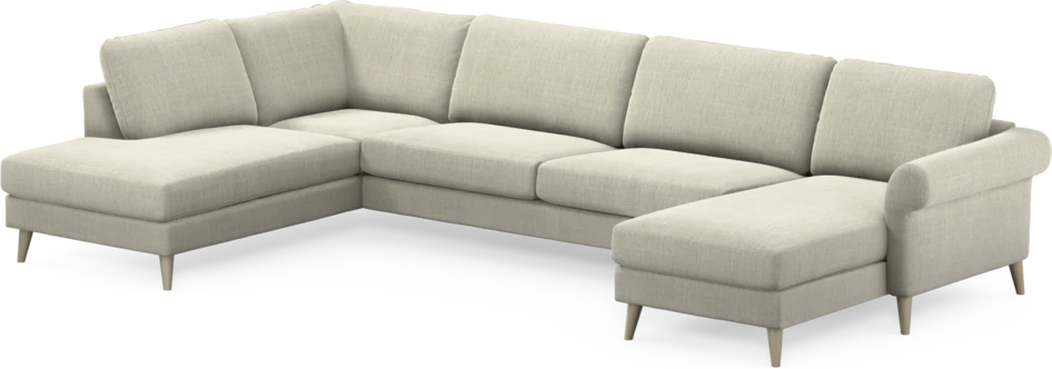 Bridge - 3-sits soffa med divan vänster och schäslong höger - Beige