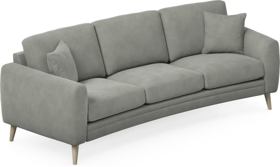 Eden - 3-sits soffa svängd - Grå