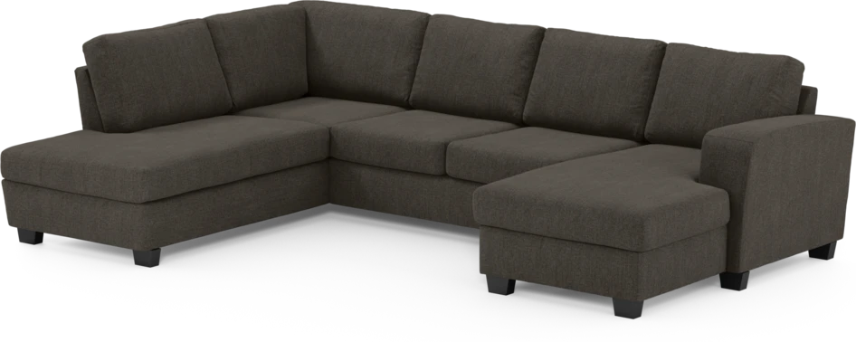 Friday - 3-sits soffa med divan vänster och schäslong höger - Brun