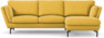 Madison - 2-sits soffa med schäslong höger - Gul