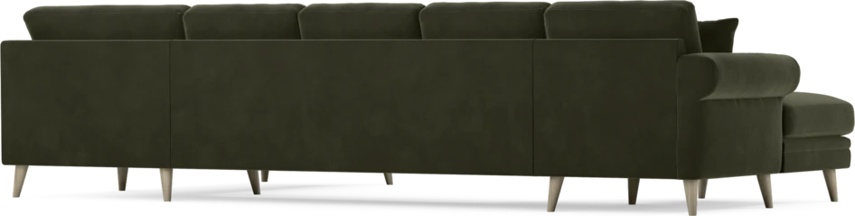 Eden - 3-sits soffa med schäslong vänster och divan höger - Grön