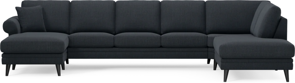 Eden - 3-sits soffa med schäslong vänster och divan höger - Blå