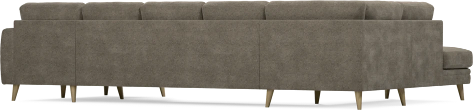Eden - 3-sits soffa med divan vänster och schäslong höger - Brun