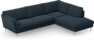 Madison Lux - 3-sits soffa med divan höger - Blå