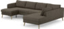 County - 3-sits soffa med schäslong vänster och divan höger - Brun