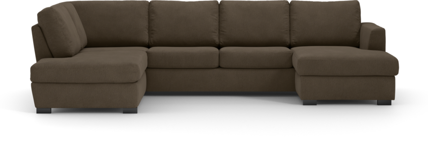 Friday - 3-sits soffa med divan vänster och schäslong höger - Brun