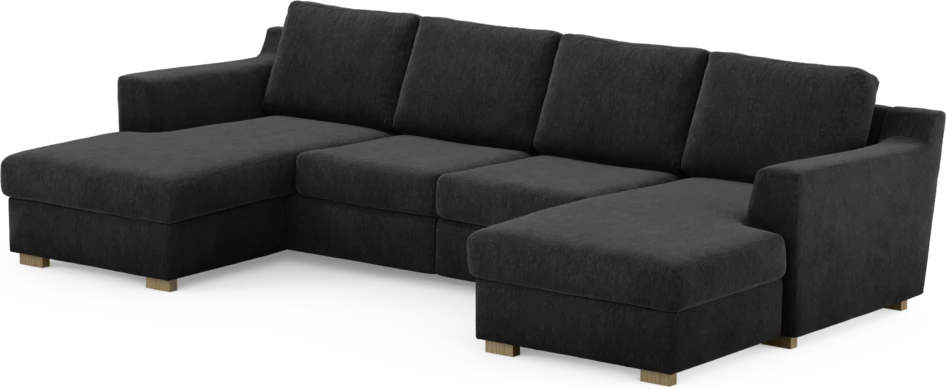 Friday - 2-sits soffa med två schäslonger - Blå