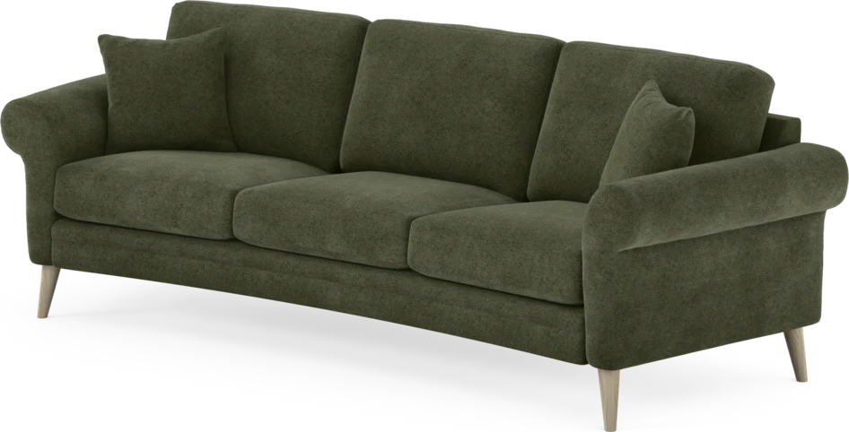 Eden - 3-sits soffa svängd - Grön