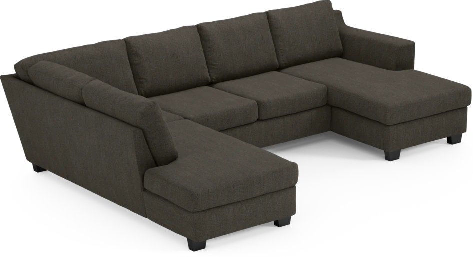 Friday - 3-sits soffa med divan vänster och schäslong höger - Brun