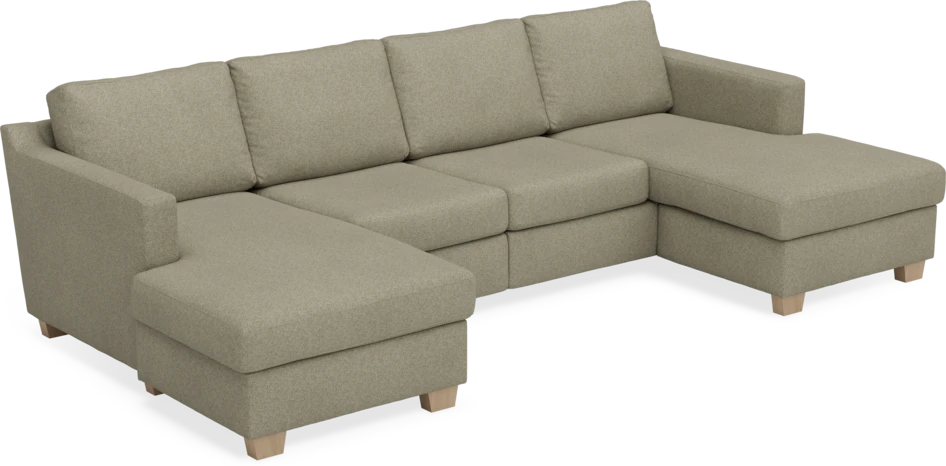 Friday - 2-sits soffa med två schäslonger - Beige