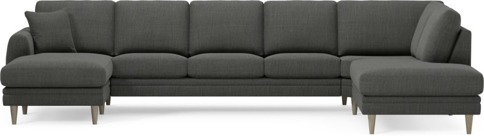 Eden - 3-sits soffa med schäslong vänster och divan höger - Grå