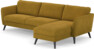 Bridge - 3-sits soffa med schäslong höger - Gul