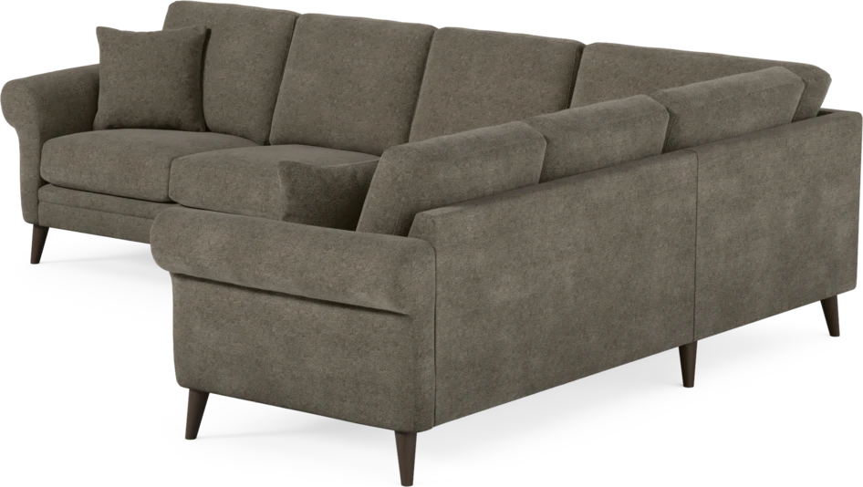 Eden - Hörnsoffa, 3+2-sits - Brun