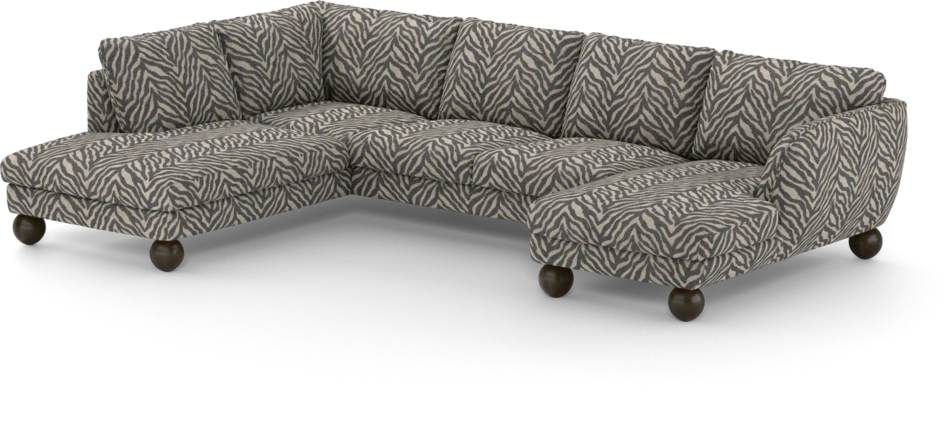Madison - 2-sits soffa med divan vänster och schäslong höger - Svart