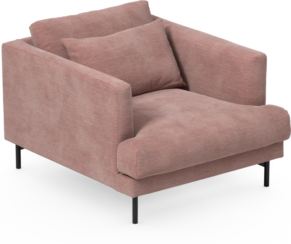 Harper - Fåtölj, 75 cm - Rosa