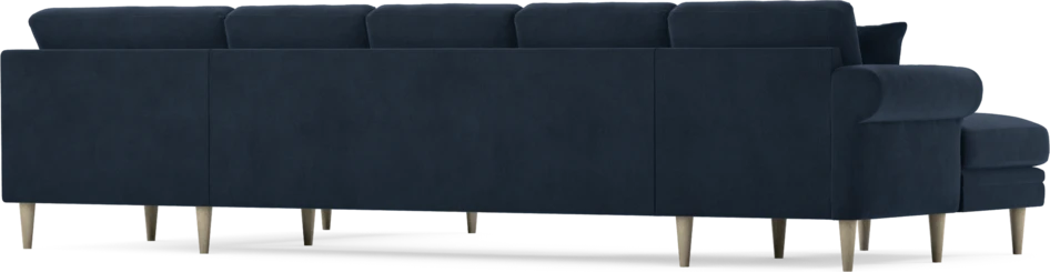 Eden - 3-sits soffa med schäslong vänster och divan höger - Blå