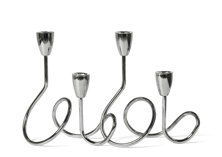 Winding - Ljusstake, H 35 cm - Grå