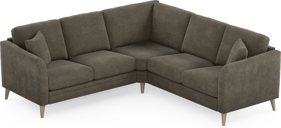 Eden - Hörnsoffa, 2+2-sits - Brun