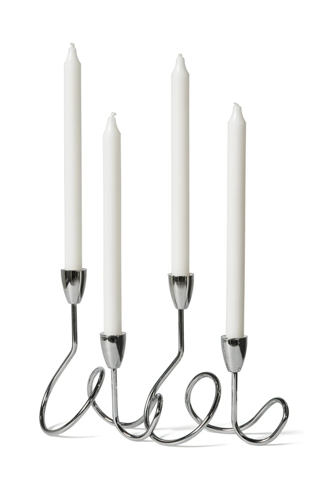 Winding - Ljusstake, H 35 cm - Grå