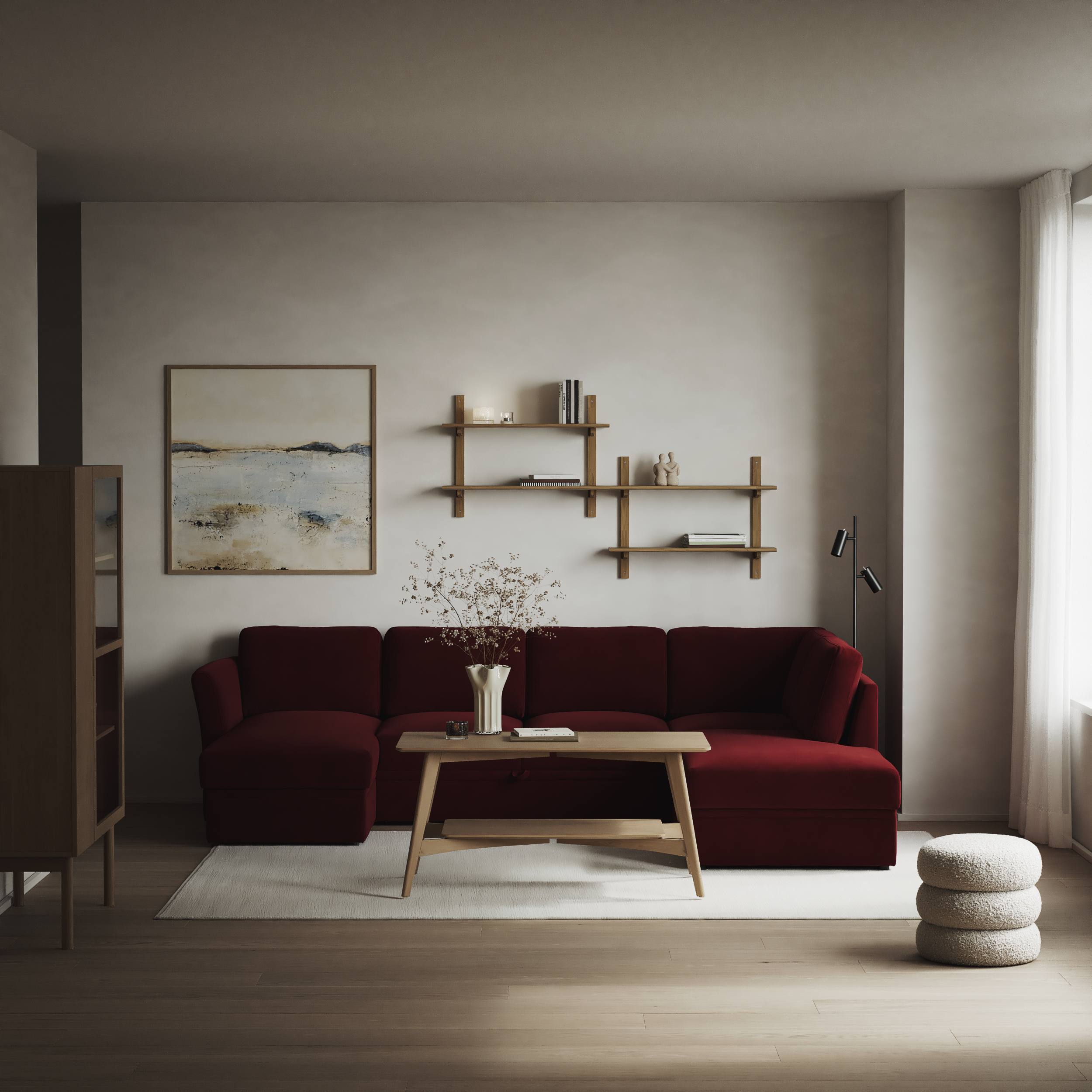 Öland - Bäddsoffa med schäslong vänster och divan höger - inspiration