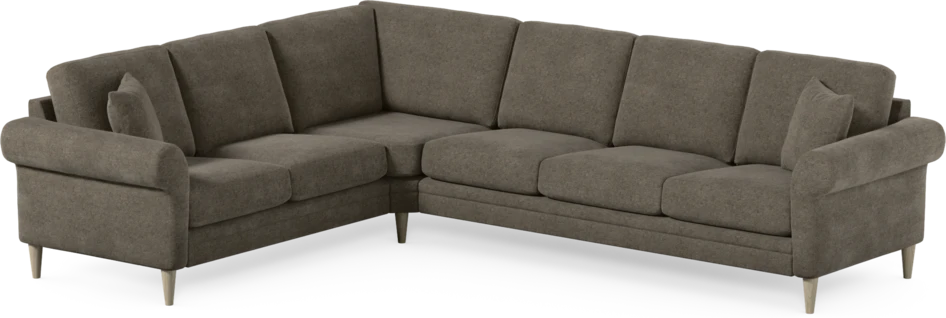 Eden - Hörnsoffa, 2+3-sits - Brun