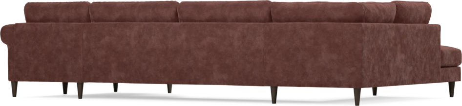 Bridge - 3-sits soffa med divan vänster och schäslong höger - Röd
