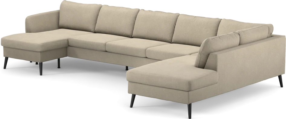 County - 4-sits soffa med schäslong vänster och divan höger - Beige