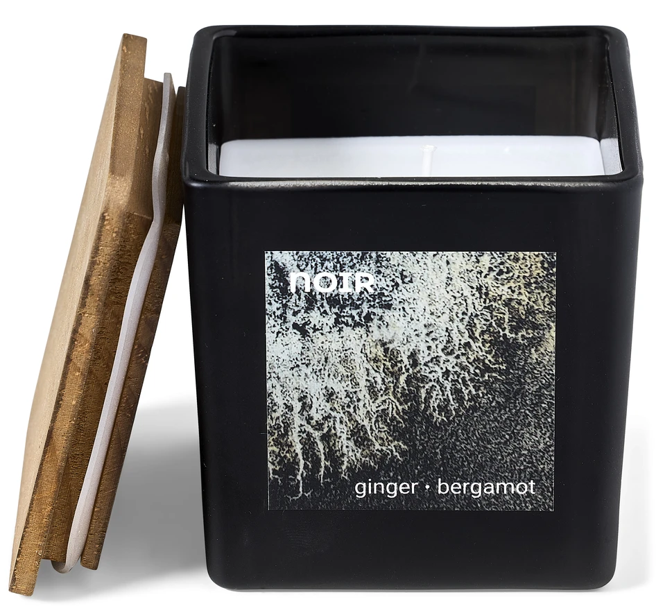 Noir - Doftljus, Ginger & Bergamot, brinntid 25h, 180 gr - Svart
