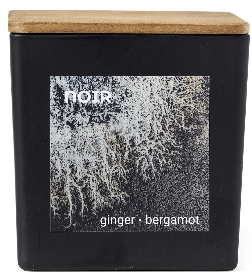 Noir - Doftljus, Ginger & Bergamot, brinntid 30h, 430 gr - Svart