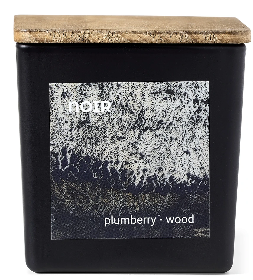 Noir - Doftljus, Plumberry & Wood, brinntid 25h, 180 gr - Svart