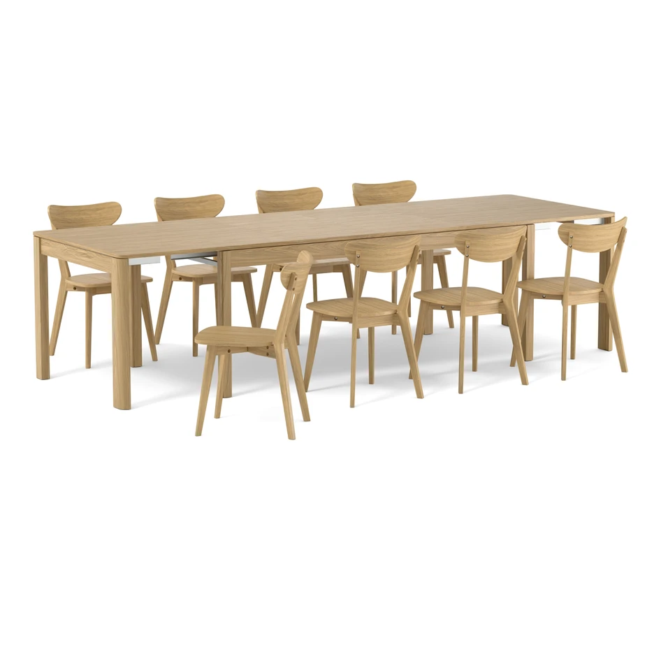 Arino - Matgrupp med 8 stolar Ludvig - Beige