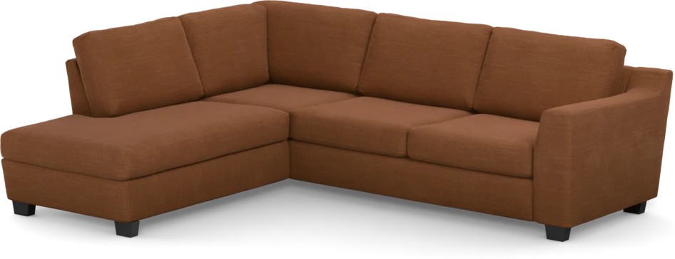 Friday - 2,5-sits soffa med divan vänster - Orange