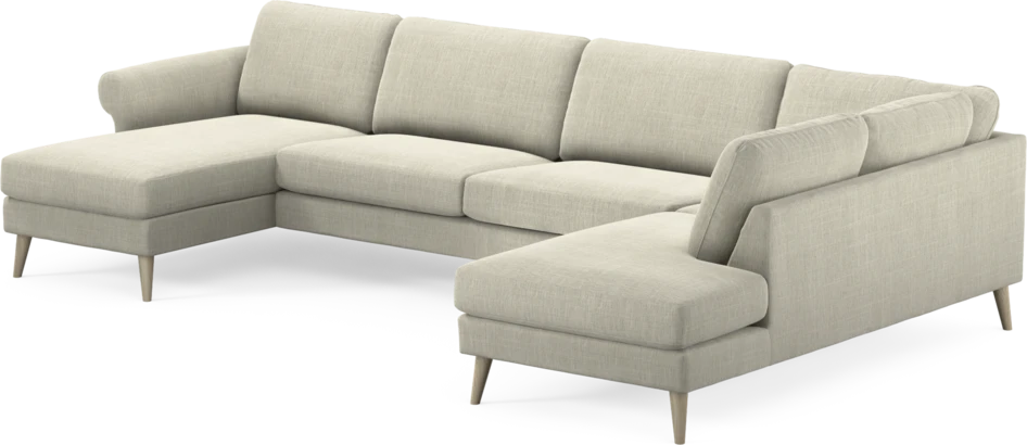 Bridge - 3-sits soffa med schäslong vänster och divan höger - Beige