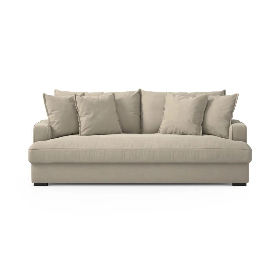 Mila - 3-sits soffa, hel dyna - Beige