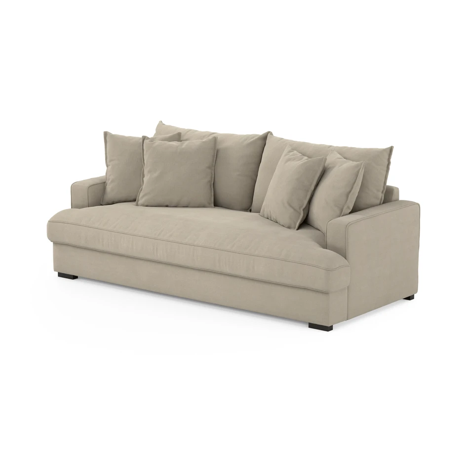 Mila - 3-sits soffa, hel dyna - Beige
