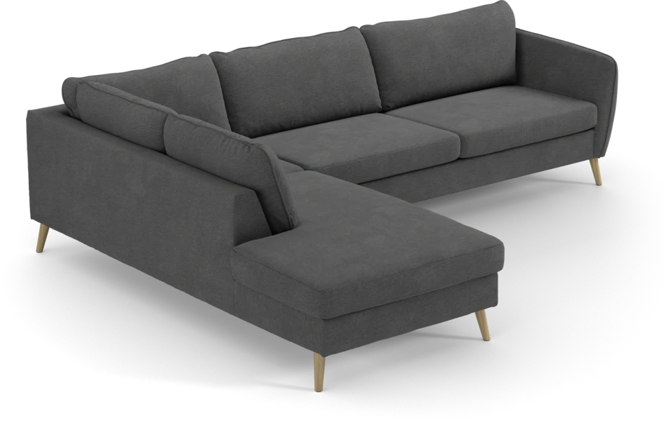 County - 2,5-sits soffa med divan vänster - Grå