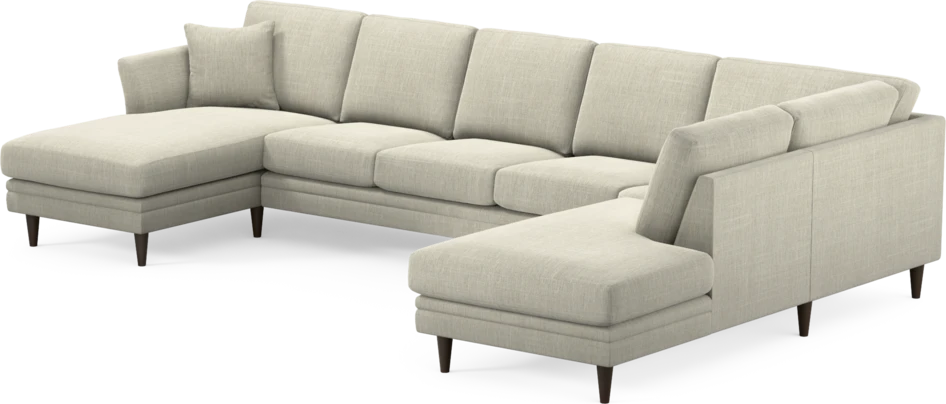 Eden - 3-sits soffa med schäslong vänster och divan höger - Beige